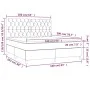 Box spring bed with dark brown fabric mattress 160x200 cm by , Beds and slatted bases - Ref: Foro24-3142588, Price: 578,20 €,...