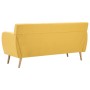 Sofá de 3 plazas tapizado de tela amarillo 172x70x82 cm de vidaXL, Sofás - Ref: Foro24-247127, Precio: 304,88 €, Descuento: %