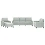 Sofa set with cushions 4 pieces light gray velvet by , Sofas - Ref: Foro24-3201486, Price: 645,56 €, Discount: %