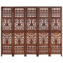 Screen 5 panels hand carved brown mango wood 200x165 cm by , Room dividers - Ref: Foro24-285335, Price: 351,57 €, Discount: %