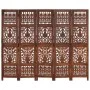 Screen 5 panels hand carved brown mango wood 200x165 cm by , Room dividers - Ref: Foro24-285335, Price: 326,77 €, Discount: %