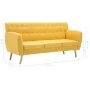 3-seater sofa upholstered in yellow fabric 172x70x82 cm by vidaXL, Sofas - Ref: Foro24-247127, Price: 423,35 €, Discount: %
