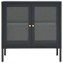 Aparador de acero y vidrio gris antracita 70x35x70 cm de , Aparadores - Ref: Foro24-336066, Precio: 148,06 €, Descuento: %