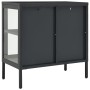 Aparador de acero y vidrio gris antracita 70x35x70 cm de , Aparadores - Ref: Foro24-336066, Precio: 148,06 €, Descuento: %