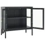 Anthracite gray steel and glass sideboard 70x35x70 cm by , Sideboards - Ref: Foro24-336066, Price: 145,35 €, Discount: %