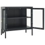 Aparador de acero y vidrio gris antracita 70x35x70 cm de , Aparadores - Ref: Foro24-336066, Precio: 148,06 €, Descuento: %