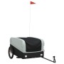 Black and gray iron bicycle trailer 45 kg by , Bicycle trailers - Ref: Foro24-94049, Price: 91,15 €, Discount: %