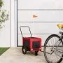 Haustier-Fahrradanhänger, Eisen-Oxford-Stoff, Rot, Schwarz von , Kinderwagen für Haustiere - Ref: Foro24-93929, Preis: 77,92 ...