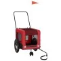 Haustier-Fahrradanhänger, Eisen-Oxford-Stoff, Rot, Schwarz von , Kinderwagen für Haustiere - Ref: Foro24-93929, Preis: 77,92 ...