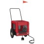 Haustier-Fahrradanhänger, Eisen-Oxford-Stoff, Rot, Schwarz von , Kinderwagen für Haustiere - Ref: Foro24-93929, Preis: 78,76 ...