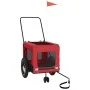 Haustier-Fahrradanhänger, Eisen-Oxford-Stoff, Rot, Schwarz von , Kinderwagen für Haustiere - Ref: Foro24-93929, Preis: 77,92 ...