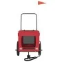Haustier-Fahrradanhänger, Eisen-Oxford-Stoff, Rot, Schwarz von , Kinderwagen für Haustiere - Ref: Foro24-93929, Preis: 77,92 ...