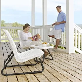 Keter Juego de muebles de jardín Rio 3 piezas blanco by , Garden sets - Ref: Foro24-405985, Price: 200,51 €, Discount: %