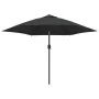 Garden umbrella with LED lights steel pole 300cm anthracite by vidaXL, Umbrellas - Ref: Foro24-44511, Price: 105,50 €, Discou...