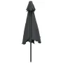 Garden umbrella with LED lights steel pole 300cm anthracite by vidaXL, Umbrellas - Ref: Foro24-44511, Price: 105,50 €, Discou...