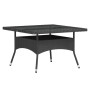 Set comedor jardín 5 pzas ratán sintético vidrio templado negro de , Conjuntos de jardín - Ref: Foro24-3058354, Precio: 523,9...