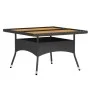 Set comedor jardín 5 pzas ratán sintético y madera acacia negro de , Conjuntos de jardín - Ref: Foro24-3058356, Precio: 513,6...