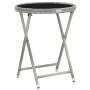 Mesa sillas jardín 5 pzas ratán sintético vidrio templado gris by , Garden sets - Ref: Foro24-3058389, Price: 202,89 €, Disco...