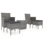 Mesa sillas jardín 5 pzas ratán sintético vidrio templado gris von , Gartensets - Ref: Foro24-3058375, Preis: 252,07 €, Rabat...
