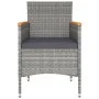 Mesa sillas jardín 5 pzas ratán sintético vidrio templado gris von , Gartensets - Ref: Foro24-3058375, Preis: 252,07 €, Rabat...