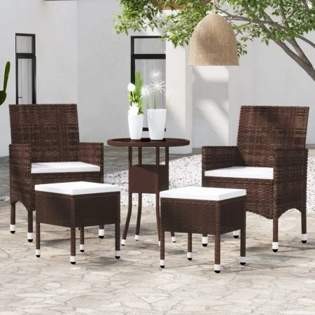 Juego de muebles de jardín de 5 piezas ratán sintético marrón von , Gartensets - Ref: Foro24-3058471, Preis: 247,87 €, Rabatt: %