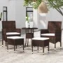Juego de muebles de jardín de 5 piezas ratán sintético marrón von , Gartensets - Ref: Foro24-3058471, Preis: 247,87 €, Rabatt: %