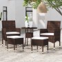 Juego de muebles de jardín de 5 piezas ratán sintético marrón by , Garden sets - Ref: Foro24-3058471, Price: 250,92 €, Discou...