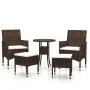 Juego de muebles de jardín de 5 piezas ratán sintético marrón von , Gartensets - Ref: Foro24-3058471, Preis: 247,87 €, Rabatt: %