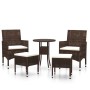 Juego de muebles de jardín de 5 piezas ratán sintético marrón by , Garden sets - Ref: Foro24-3058471, Price: 250,92 €, Discou...