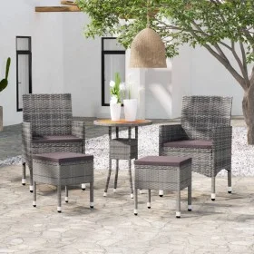 Juego de muebles de jardín de 5 piezas ratán sintético gris by , Garden sets - Ref: Foro24-3058473, Price: 200,53 €, Discount: %