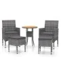 Juego de muebles de jardín de 5 piezas ratán sintético gris de , Conjuntos de jardín - Ref: Foro24-3058473, Precio: 199,31 €,...