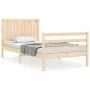 Bettgestell mit Massivholzkopfteil 100x200 cm von , Betten und Lattenroste - Ref: Foro24-3194756, Preis: 127,97 €, Rabatt: %