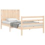 Estructura de cama con cabecero madera maciza 100x200 cm de , Camas y somieres - Ref: Foro24-3194756, Precio: 129,91 €, Descu...