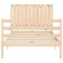 Bed frame with solid wood headboard 100x200 cm by , Beds and slatted bases - Ref: Foro24-3194756, Price: 127,97 €, Discount: %