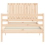 Estructura de cama con cabecero madera maciza 100x200 cm de , Camas y somieres - Ref: Foro24-3194756, Precio: 129,91 €, Descu...