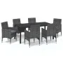 Juego muebles jardín 7 pzas con cojines ratán sintético gris by , Garden sets - Ref: Foro24-3095025, Price: 637,69 €, Discoun...