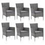 Juego muebles jardín 7 pzas con cojines ratán sintético gris by , Garden sets - Ref: Foro24-3095025, Price: 637,69 €, Discoun...