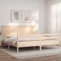 Bettgestell mit Massivholzkopfteil 200x200 cm von , Betten und Lattenroste - Ref: Foro24-3195241, Preis: 173,61 €, Rabatt: %