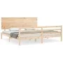 Bettgestell mit Massivholzkopfteil 200x200 cm von , Betten und Lattenroste - Ref: Foro24-3195241, Preis: 173,61 €, Rabatt: %