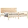 Bettgestell mit Massivholzkopfteil 200x200 cm von , Betten und Lattenroste - Ref: Foro24-3195241, Preis: 173,61 €, Rabatt: %