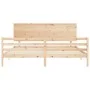 Bettgestell mit Massivholzkopfteil 200x200 cm von , Betten und Lattenroste - Ref: Foro24-3195241, Preis: 173,61 €, Rabatt: %