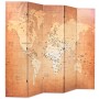 Biombo divisor plegable 200x170 cm mapamundi amarillo de vidaXL, Divisores de ambientes - Ref: Foro24-245879, Precio: 105,56 ...