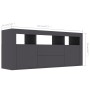 Grauer TV-Schrank aus Sperrholz, 120 x 30 x 50 cm von , TV-Möbel - Ref: Foro24-801816, Preis: 95,26 €, Rabatt: %