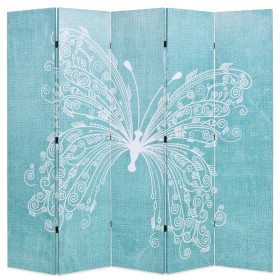 Faltwandteiler 200x170 cm blauer Schmetterling von vidaXL, Raumteiler - Ref: Foro24-245887, Preis: 136,09 €, Rabatt: %