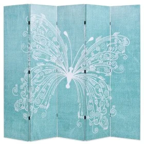 Folding screen divider 200x170 cm blue butterfly by vidaXL, Room dividers - Ref: Foro24-245887, Price: 125,03 €, Discount: %