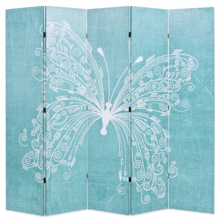 Faltwandteiler 200x170 cm blauer Schmetterling von vidaXL, Raumteiler - Ref: Foro24-245887, Preis: 135,99 €, Rabatt: %