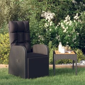 Gartenliege mit schwarzem synthetischem Rattankissen von , Gartenstühle - Ref: Foro24-46066, Preis: 155,68 €, Rabatt: %