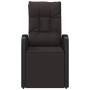 Garden recliner with black synthetic rattan cushion by , Garden chairs - Ref: Foro24-46066, Price: 165,95 €, Discount: %