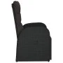 Garden recliner with black synthetic rattan cushion by , Garden chairs - Ref: Foro24-46066, Price: 156,25 €, Discount: %