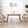 Bentwood and Taupe Gray Fabric Swivel Dining Chair by , dining chairs - Ref: Foro24-287426, Price: 133,93 €, Discount: %